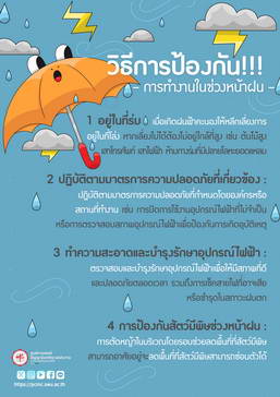 วิธีการป้องกัน การทำงานในช่วงหน้าฝน